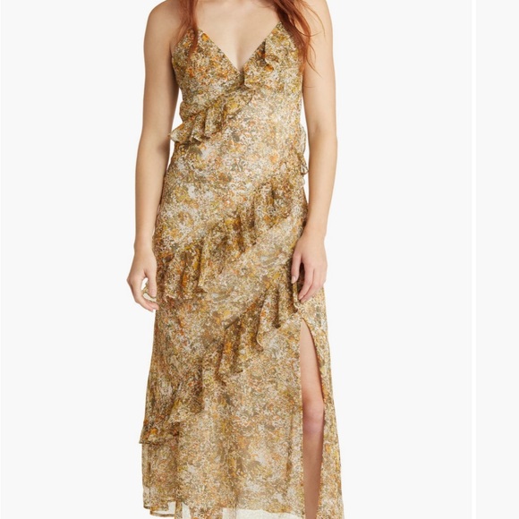 Floral Ruffle Maxi Dress - Picture 1 of 3
